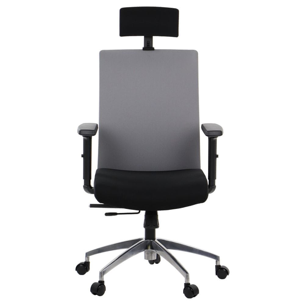 STEMA Otočná stolička s výsuvným sedadlom RIVERTON F/H/AL - rôzne farby - čierno-šedá